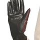 Size 7.5. Winter gloves made of genuine leather in black and bordeaux colors. Vintage gloves. Butichok from N.. My Livemaster. Фото №5