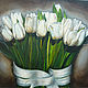 "Белые тюльпаны", Картины, Краснодар,  Фото №1