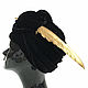 Black velevt turban hat hijab with feather. Caps. TURBAN SVS. My Livemaster. Фото №5