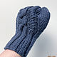 Men's knitted wool mittens with alpaca, Mittens, Balahna,  Фото №1