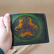 Сумки и аксессуары handmade. Livemaster - original item Celtic Leather Wallet, Men`s Folding Wallet. Handmade.