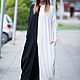 Черно-белое, длинное платье  из хлопка - DR0139PM. Платья. EUG FASHION. Интернет-магазин Ярмарка Мастеров.  Фото №2
