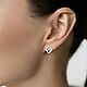 Пусеты серебряные клевер украшение для девушки. Серьги-пусеты. Sabira Jewelry. Ярмарка Мастеров.  Фото №4
