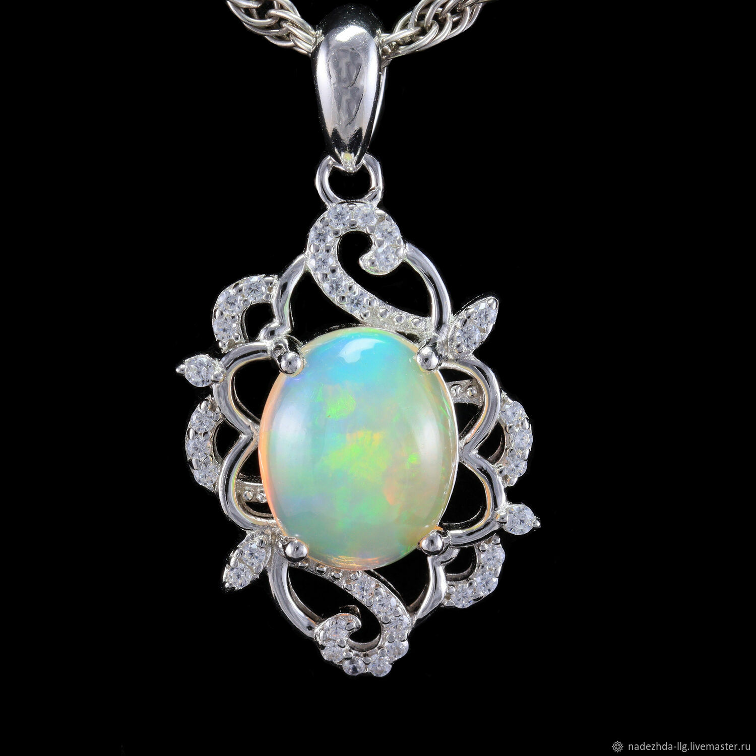 Винтажный женский кулон 925 пробы с крупным натуральным опалом! в интернет-магазине Ярмарка Мастеров по цене 3350 ₽ – XI58WRU | Кулон, Невинномысск - доставка по России