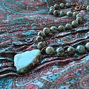 Украшения handmade. Livemaster - original item Beads necklace pendant African turquoise Imani. Handmade.