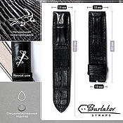 Украшения handmade. Livemaster - original item 18 mm crocodile leather strap. Handmade.