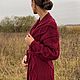 Теплый кардиган с поясом без пуговиц на заказ. Кардиганы. Kardigan sviter - женский вязаный свитер кардиган. Ярмарка Мастеров.  Фото №4
