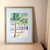 Картины и панно handmade. Livemaster - original item Painting Interior Landscape Palm Trees Painting as a gift Vacation. Handmade.