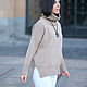 Beige women's sweater with side slits. Sweaters. CUTE-KNIT by Nata Onipchenko. Online shopping on My Livemaster.  Фото №2