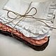 Order Napkin: linen napkins Molinia color chocolate peach white. molinialife. Livemaster. . Swipe Фото №3