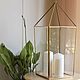 Lantern. Large glass and gold brass candlestick. Candlesticks. Glass Flowers. Online shopping on My Livemaster.  Фото №2