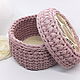 Knitted basket with lid, storage basket made of knitted yarn. Basket. Lace Shawl by Olga. My Livemaster. Фото №4
