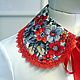  Removable collar made of Pavlovsky Posad shawl. Collars. Valensia Atelier. Online shopping on My Livemaster.  Фото №2