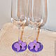 Glasses 'Orchid'. Wedding glasses. Kseniamart. Online shopping on My Livemaster.  Фото №2