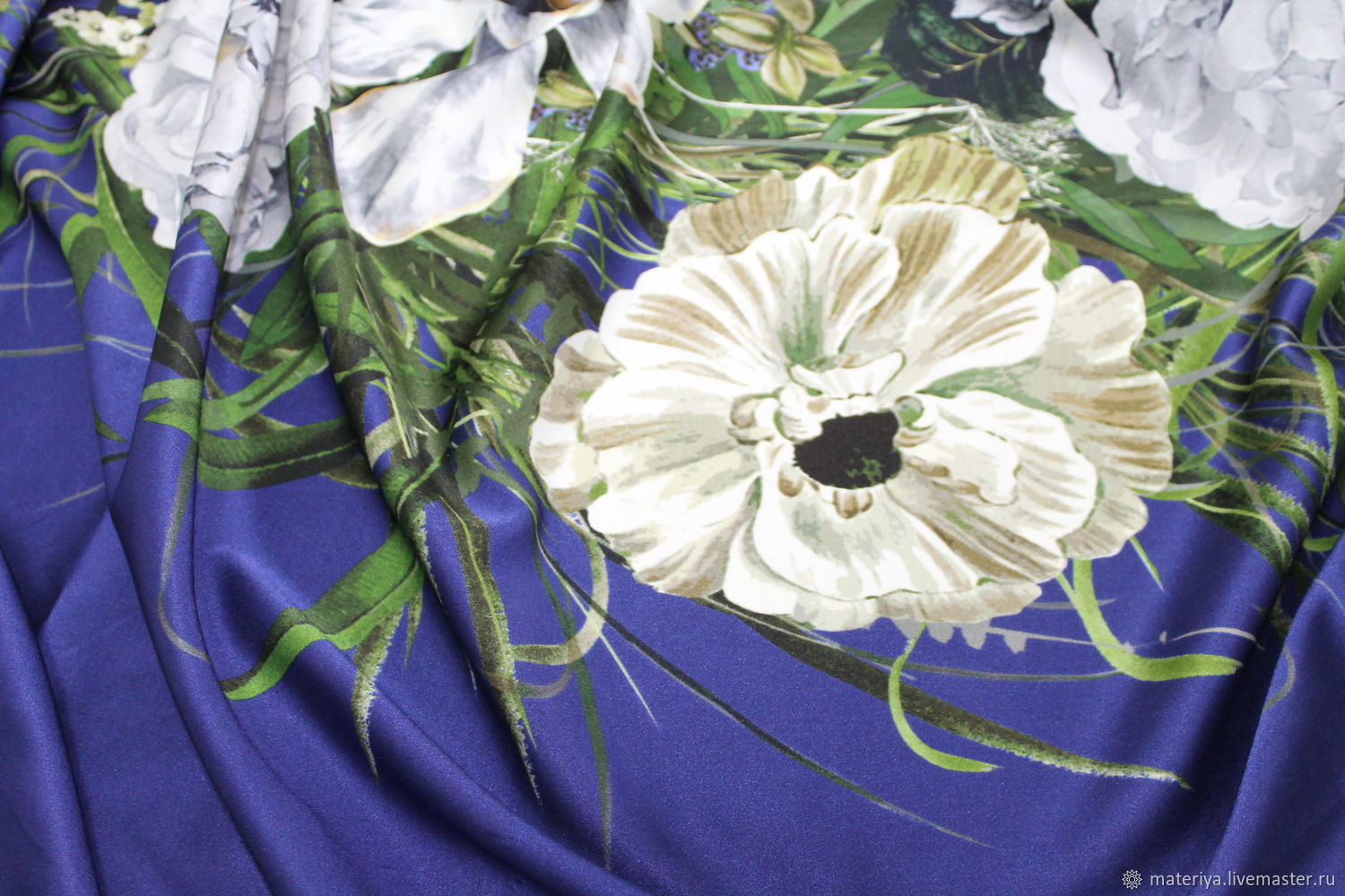 Шелк "Цветы у озера" в интернет-магазине Ярмарка Мастеров по цене 3990 ...