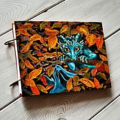 Канцелярские товары handmade. Livemaster - original item Notepad A5 "Dragon in auttum forest". Handmade.