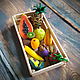 Счётный игровой набор "Тропические фрукты и овощи" (55 шт), Кукольная еда, Краснодар,  Фото №1