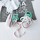 Botines Zapatillas para el nacimiento de un niño, menta. 0-1 meses, Babys bootees, Cheboksary,  Фото №1