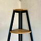 Folding corner shelf in Loft style with solid oak shelves. Shelving. Custom furniture making U.LOFT. My Livemaster. Фото №4
