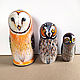 Matryoshka Owl Barn Owl 3-seater Birds. Dolls1. matryoshka (azaart). Online shopping on My Livemaster.  Фото №2