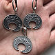 Заказать Серьги: Лунницы с чернением из серебра 925 пробы. GIVALITA JEWELRY (TRUE SILVER). Ярмарка Мастеров. . Серьги классические Фото №3