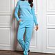 Warm suit with cutout on sleeve Blue, Suits, Moscow,  Фото №1
