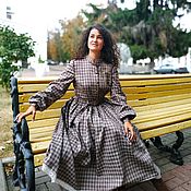 Бохо-платье с отделкой тесьмой под русский стиль