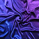 Handkerchief Batik Blue with purple Gradient Silk 100% satin. Shawls1. Silk Batik Watercolor ..VikoBatik... Online shopping on My Livemaster.  Фото №2