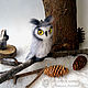 Llavero colgante de búho / búho de fieltro de lana / owl. Felted Toy. Woolen Zoo. Ярмарка Мастеров.  Фото №4