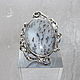 Gelonium ring with moss agate in 925 sterling silver IV0028. Rings. Sunny Silver. My Livemaster. Фото №5