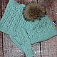 Order Knit kit. Knitted set of mint color. Oksana Demina. Livemaster. . Headwear Sets Фото №3