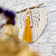  ангел с крыльями в желтом платье. Панно макраме. Текстильная лавка  NATALINI. Ярмарка Мастеров.  Фото №6