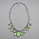 Silver necklace with artificial inserts, Necklace, Moscow,  Фото №1