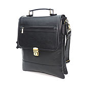 Сумки и аксессуары handmade. Livemaster - original item Men`s bag: Men`s Leather Black Constant Tablet Bag. Handmade.