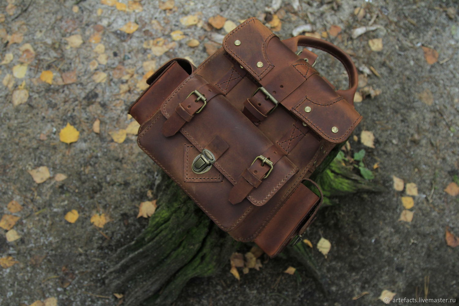 Рюкзак маленький кожаный – заказать на Ярмарке Мастеров – HNYNLRU ...