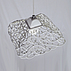 Lamp `Openwork squared`. Woven ceramics Elena Zaichenko
