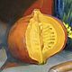 Oil painting 'Still life with pumpkin bread'. Pictures. Hudozhnik Yuliya Kravchenko (realism-painting). Ярмарка Мастеров.  Фото №4
