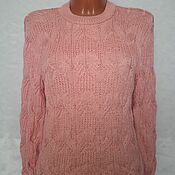 Одежда handmade. Livemaster - original item Women`s Powdery sweater with braids. Handmade.