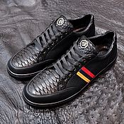 Обувь ручной работы handmade. Livemaster - original item Sneakers made of genuine python leather and genuine calfskin. Handmade.