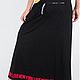 Черная юбка с принтом New York / Хлопковая юбка SK0534TR. Юбки. EUG FASHION. Интернет-магазин Ярмарка Мастеров.  Фото №2