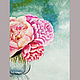 Картина с цветами пионами в вазе масло, Картины, Новотроицк,  Фото №1