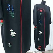 Одежда handmade. Livemaster - original item dresses: Dress with machine embroidery elements. Handmade.