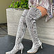 Boots genuine Python leather, Knee-high boots, Moscow,  Фото №1