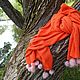 Красный вязаный шарф-палантин из натуральной шерсти. Палантины. NLadoga. Ярмарка Мастеров.  Фото №4