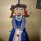 Кукла-пакетница Синеглазка +ланчматы и прихватка. Кухонные наборы. Oliya12 (hobbycraft). Интернет-магазин Ярмарка Мастеров.  Фото №2