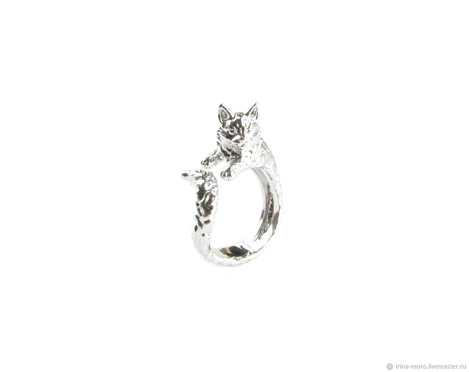Серебряное кольцо кошка, кольцо в виде кошки,кольцо кошечка, Кольца, Москва,  Фото №1