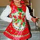 русский сарафан, Матрешка, маки, новый год, детский праздник