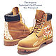 Painting customizing shoes. Timberland printed boots. Boots. nataliadenimart. My Livemaster. Фото №6