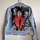 Джинсовая куртка с рисунком Майкл Джексон Michael Jackson. Куртки. Ольга  (nigelolart). Ярмарка Мастеров.  Фото №6