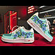 Кроссовки белые, кастом обуви Nike Air Force 1, цветы, ручная роспись. Кроссовки. Olgavolgoart. Роспись одежды и обуви. Кастом. Ярмарка Мастеров.  Фото №7